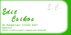 edit csikos business card